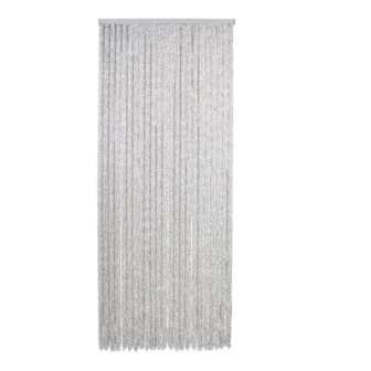 Deurgordijn Chenille grijs/wit, breedte 90 cm, lengte 220 cm (21 strengen)