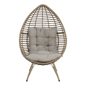 Relax stoel Chill straw, lengte 99 cm, breedte 91 cm, hoogte 156 cm, (naturel) staal/wicker