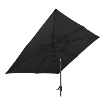 Parasol Libra, zwart 2,5x2,5 meter, knikbaar