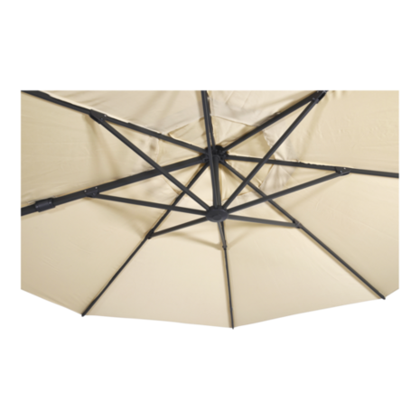 Zweefparasol VirgoFlex ecru, kantelbaar, diameter 350 cm