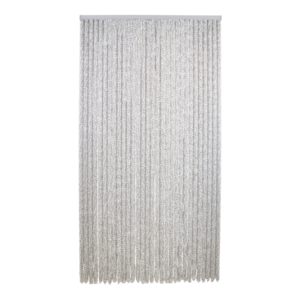 Deurgordijn wit/grijs, 100x230 cm