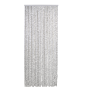 Deurgordijn Chenille grijs/wit, breedte 90 cm, lengte 220 cm (21 strengen)