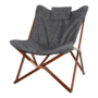 Vlinderstoel, grijs gemeleerd