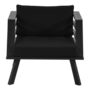 Loungestoel Regatta aluminium zwart, lengte 82 cm, breedte 88 cm, hoogte 66 cm