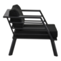 Loungestoel Regatta aluminium zwart, lengte 82 cm, breedte 88 cm, hoogte 66 cm