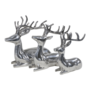 Beeld liggend Hert aluminium, 18x13x23 cm
