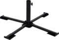 Parasolvoet metaal, 50 mm, zwart, verstelbare kruispoot