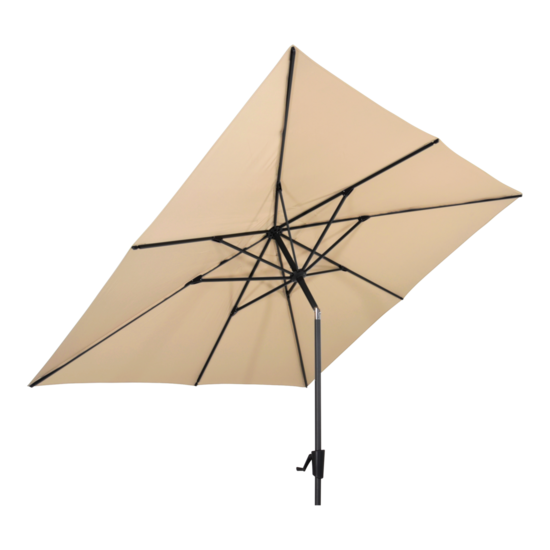 Parasol Libra, ecru 2,5x2,5 meter, knikbaar - Afbeelding 3