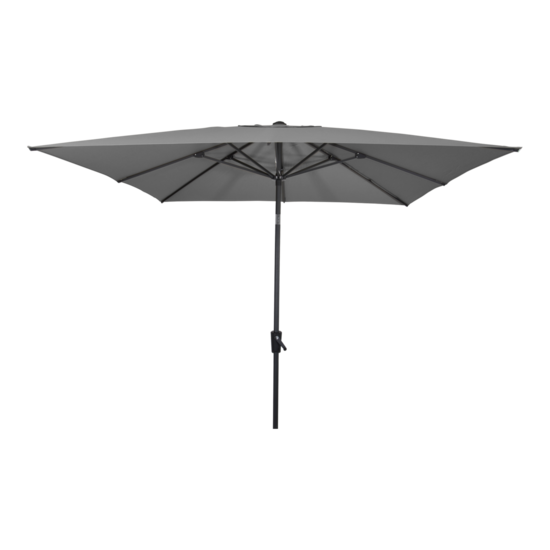 Parasol Libra grijs, 2,5x2,5 meter, knikbaar