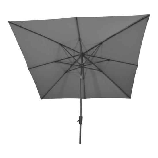 Parasol Libra grijs, 2,5x2,5 meter, knikbaar - Afbeelding 2