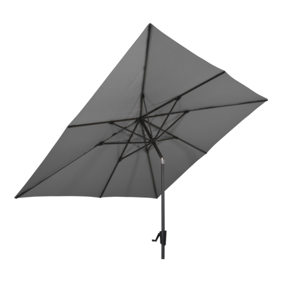 Parasol Libra grijs, 2,5x2,5 meter, knikbaar - Afbeelding 3