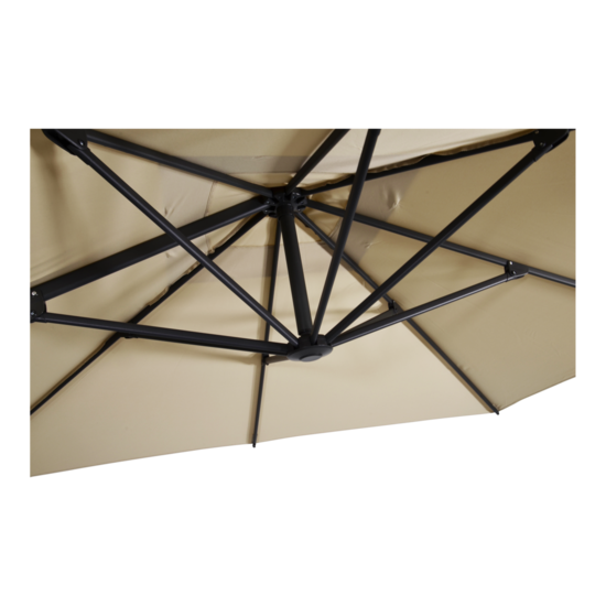 Zweefparasol Libra 2,5x2,5 meter, ecru - Afbeelding 3