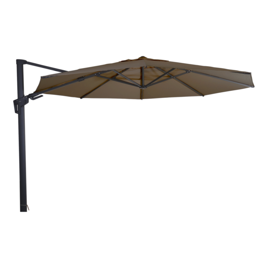 Zweefparasol VirgoFlex taupe, kantelbaar, diameter 350 cm
