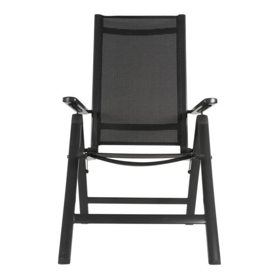 Standenstoel Carino, zwart textileen, lengte 69 cm, breedte 63 cm, hoogte 113 cm. 2 stuks