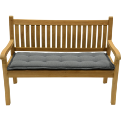 Bankkussen antraciet, lengte 120 cm, breedte 47 cm, dikte 6 cm