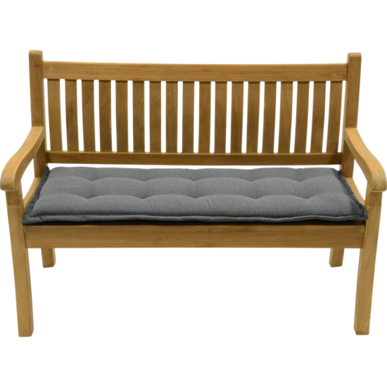 Bankkussen antraciet, lengte 120 cm, breedte 47 cm, dikte 6 cm