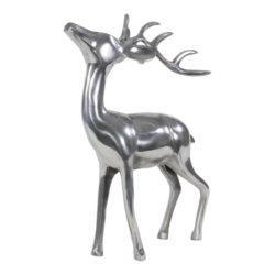 Beeld staand Hert aluminium 28x13x41 cm