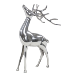 Beeld staand Hert aluminium 30x15x48 cm