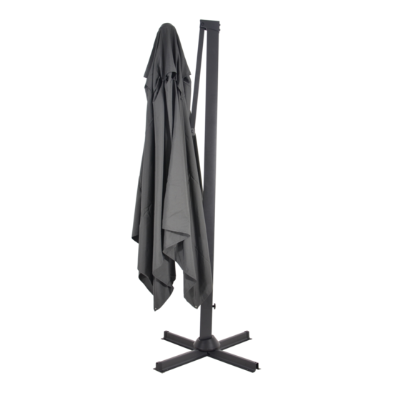 Zweefparasol Taurus grijs 3x3 meter - Afbeelding 3