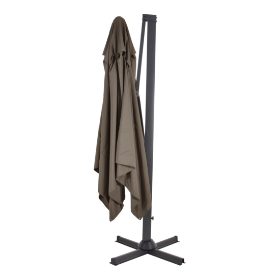 Zweefparasol Taurus taupe 3x3 meter - Afbeelding 2