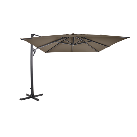 Zweefparasol Taurus taupe 3x3 meter