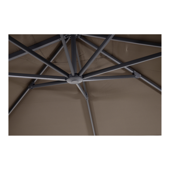 Zweefparasol Taurus taupe 3x3 meter - Afbeelding 4