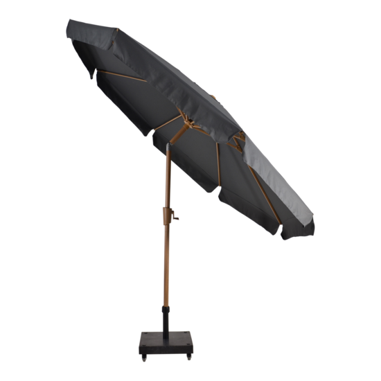Parasol Libra houtlook grijs maat: 3 meter - Afbeelding 2
