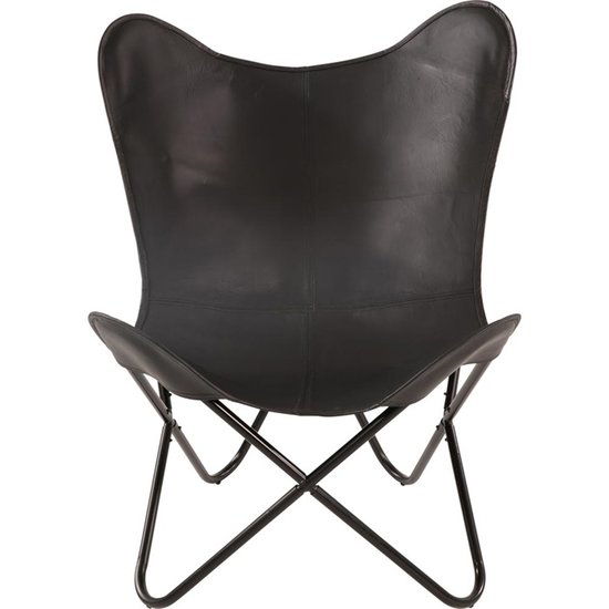 Vlinderstoel Buffalo, zwart 75x75x87cm - Afbeelding 2