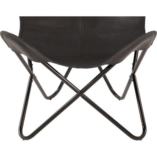 Vlinderstoel Buffalo, zwart 75x75x87cm - Afbeelding 3