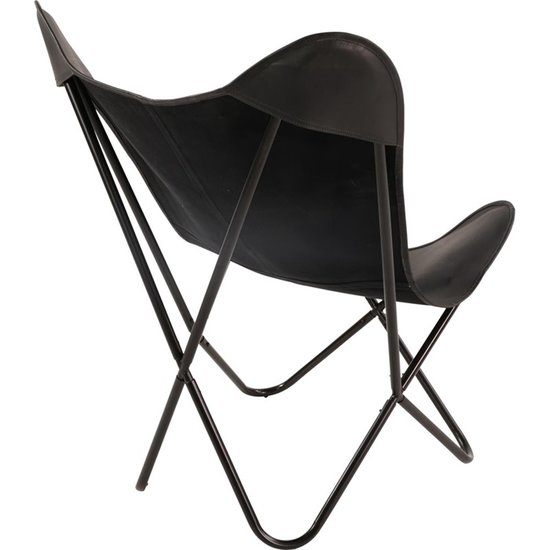 Vlinderstoel Buffalo, zwart 75x75x87cm - Afbeelding 4