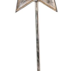 Decoratie ster op voet metaal zilver 33x16,50x86cm