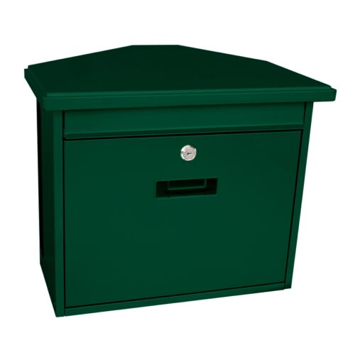 Basic wandbrievenbus met krantenvak Zamoran - groen