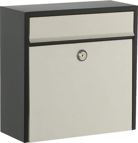 Brievenbus Allux 2500 - zwart met RVS front