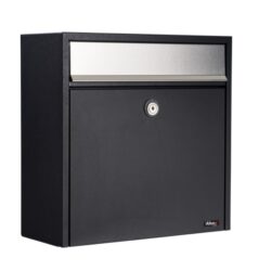 Brievenbus Allux 2500 - zwart met RVS klep