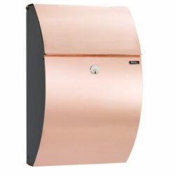Brievenbus Allux 7000 - zwart met koperen front