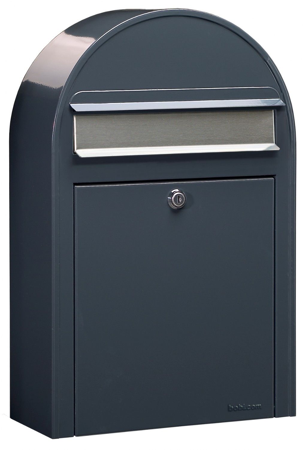 Brievenbus Bobi Classic S (slim) - donkergrijs/RVS klep