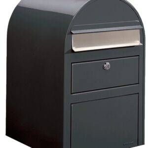 Brievenbus Bobi Swiss - donkergrijs/RVS klep
