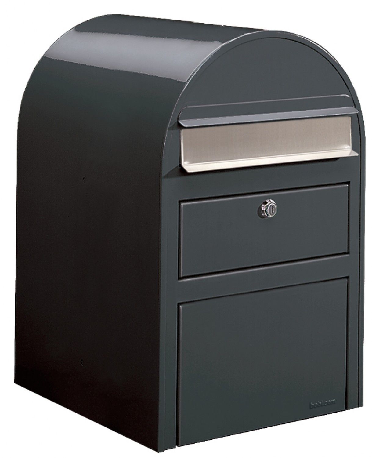 Brievenbus Bobi Swiss - donkergrijs/RVS klep