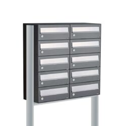 Allux Brievenbusunit Hive set vrijstaand 2-breed, 5-hoog - antraciet