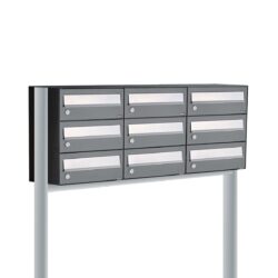 Allux Brievenbusunit Hive set vrijstaand 3-breed, 3-hoog - antraciet