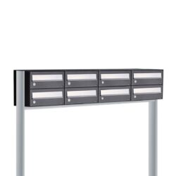 Allux Brievenbusunit Hive set vrijstaand 4-breed, 2-hoog - zwart