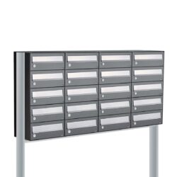 Allux Brievenbusunit Hive set vrijstaand 4-breed, 5-hoog - antraciet