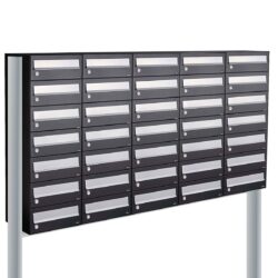 Allux Brievenbusunit Hive set vrijstaand 5-breed, 7-hoog - zwart