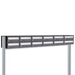 Allux Brievenbusunit Hive set vrijstaand 6-breed, 2-hoog - zwart