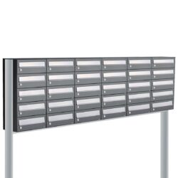 Allux Brievenbusunit Hive set vrijstaand 6-breed, 5-hoog - antraciet