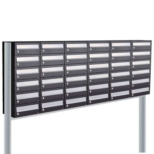 Allux Brievenbusunit Hive set vrijstaand 6-breed, 6-hoog - zwart