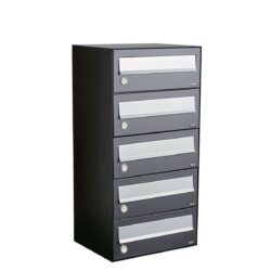 Allux Brievenbusunit Hive set wand 1-breed, 5-hoog - antraciet