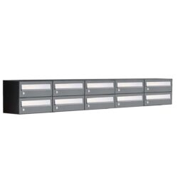 Allux Brievenbusunit Hive set wand 5-breed, 2-hoog - antraciet