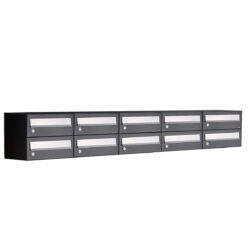 Allux Brievenbusunit Hive set wand 5-breed, 2-hoog - zwart