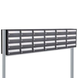 Allux Brievenbusunit Hive set vrijstaand 6-breed, 4-hoog - zwart